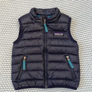 Patagonia Baby Down Sweater Vest Navy 6-12 months
